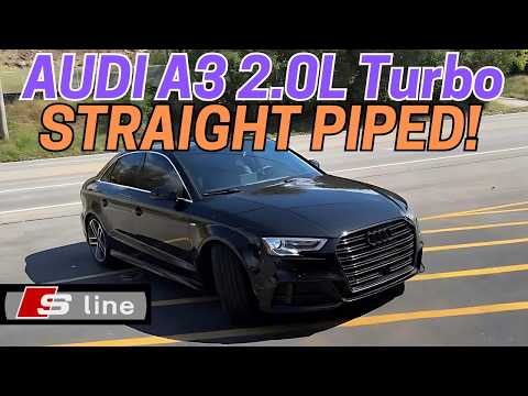 2018 Audi A3 S-Line 2.0L Turbo Exhaust Sound w/ Straight Pipes!