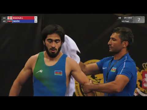 1/2 final GR-72 kg: G.Xuçua (GEO) - İ.Dadov (AZE)