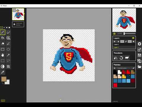 Piskel 10 minute challenge: Faster than a speeding bullet ... a super-dooper 2D pixel art sprite!