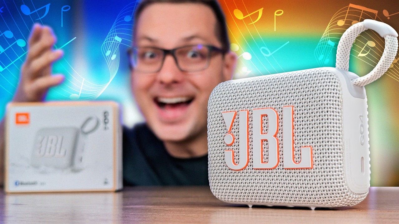 Miniatura da avaliação em vídeo de Caixa de Som Bluetooth JBL Go 4 Portátil Preta Preto