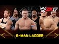 WWE 2K17 - Xbox 360 / Ps3 Gameplay 6-Men Ladder Cena Rollins Ambrose Reigns Lesnar Balor