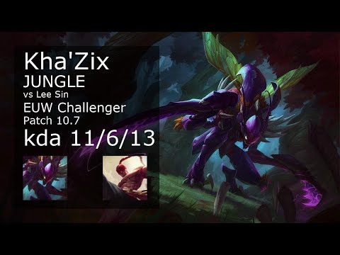Kha'Zix vs Lee Sin Jungle - EUW Challenger 11/6/13 Patch 10.7 Gameplay