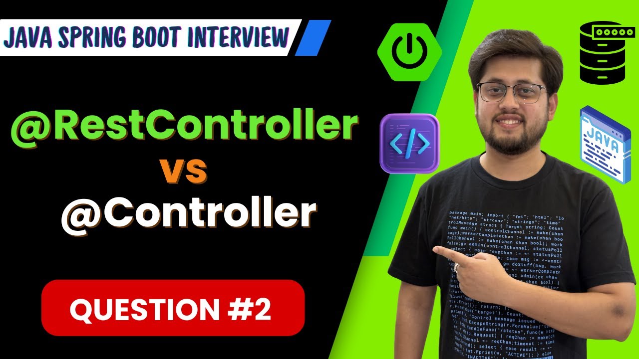 Difference between Rest Controller and Controller : Java Spring Boot Interview Question 2