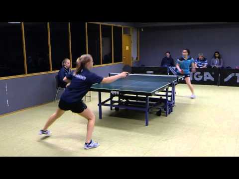 141112 Dame Elitedivision, Louise Jakobsen - Wu Xiaonning