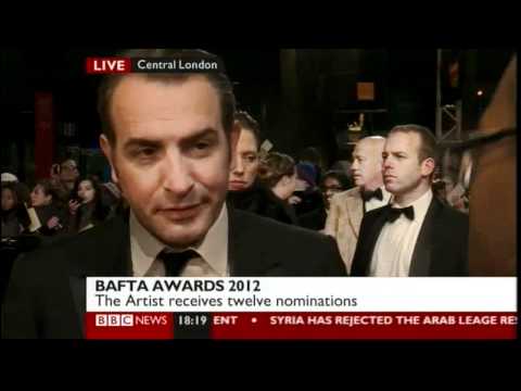 Jean Dujardin - BAFTA 2012 red carpet interview (BBC News, 12.2.12)