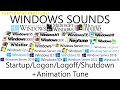 Evolution Of Windows Sounds STARTUP LOGON LOGOFF SHUTDOWN Betas
