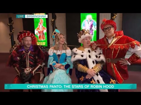 Faye Tozer and the cast of Robin Hood pantomime on this morning 17th December 2025