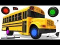 4 Street Vehicles Ambulance Police Car School Bus Assembly Toys With Learn Colors For Kids ZORIP