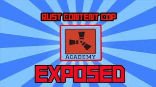 YouTuber EXPOSED For FAKING CONTENT (Rust Academy) Rust Content Cop