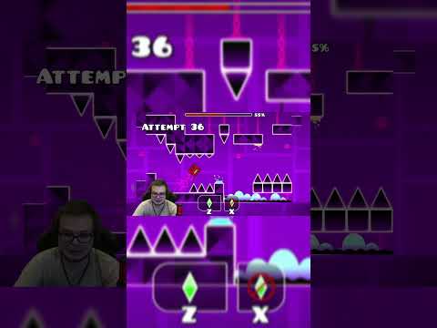 МОМЕНТЫ ИЗ "ЛУЧШАЯ СЕРИЯ! ПРОШЁЛ САМЫЙ СЛОЖНЫЙ УРОВЕНЬ С ПЕРВОГО РАЗА (GEOMETRY DASH)" #Shorts