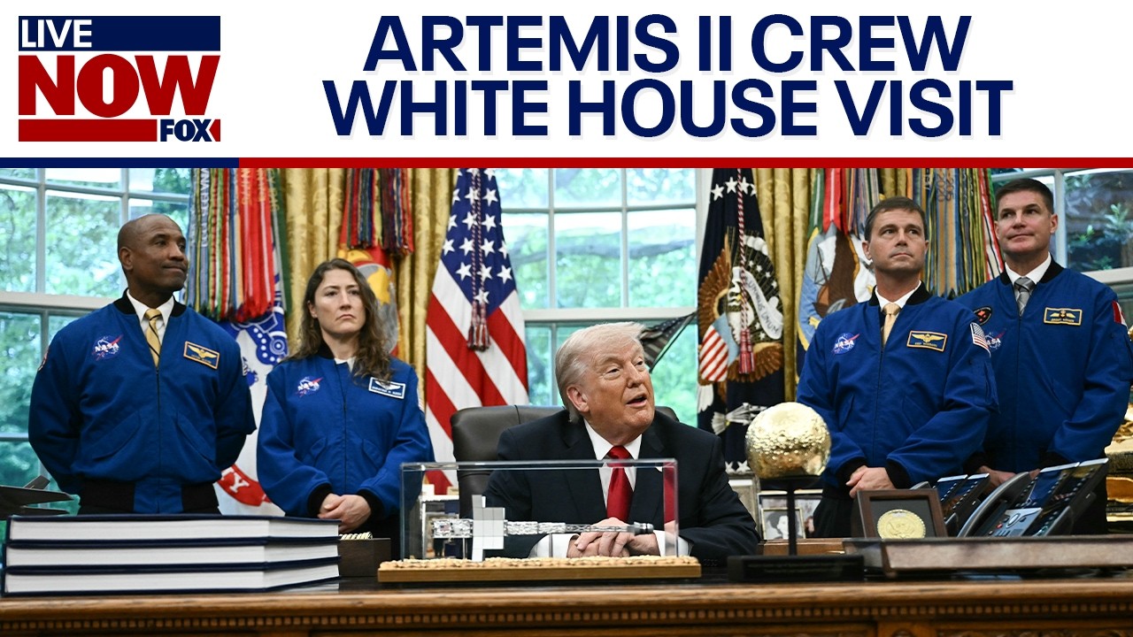 President Trump greets Artemis II crew in Oval Office