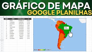 Como fazer Gráfico de Calor no Google Planilhas | Grafico de Mapa | Como usar Excel do Google