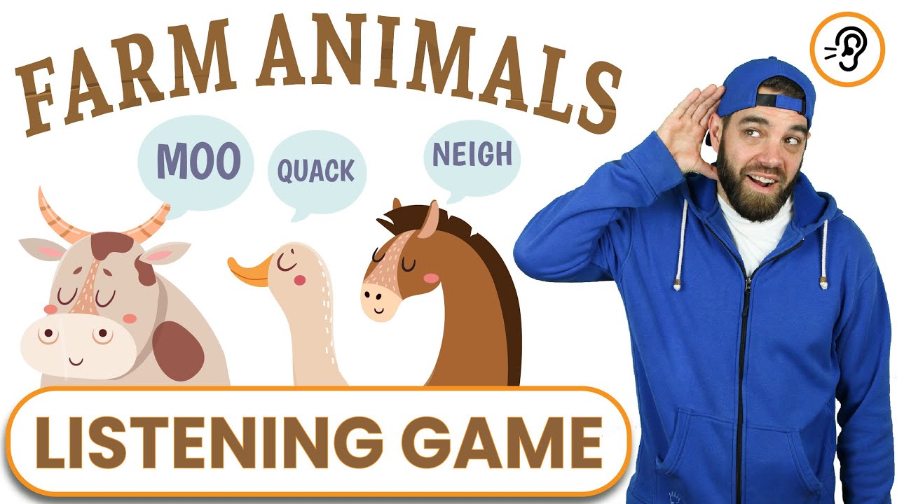 Farm Animal SOUNDS and DRAWING GAME || Easy English Activities for Kids