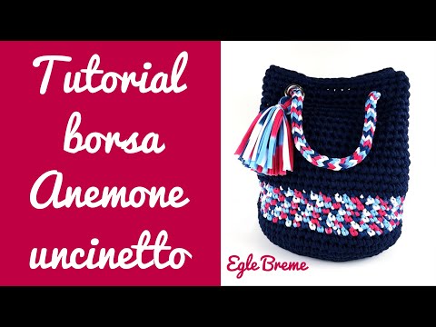 Tutorial bolso a ganchillo Anemone en trapillo lycra