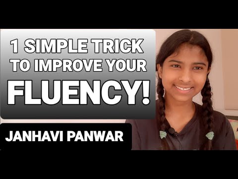 1 SIMPLE TRICK TO BECOME FLUENT IN ENGLISH- JANHAVI PANWAR