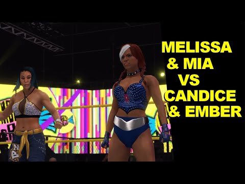 WWE 2K22 MyRise : Melissa Ricci & Mia Yim vs Candice LeRae & Ember Moon - Tag Match