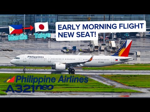 【Early morning flight to Tokyo!】Philippine Airlines A321neo Manila🇵🇭→Tokyo🇯🇵 Flight Report 