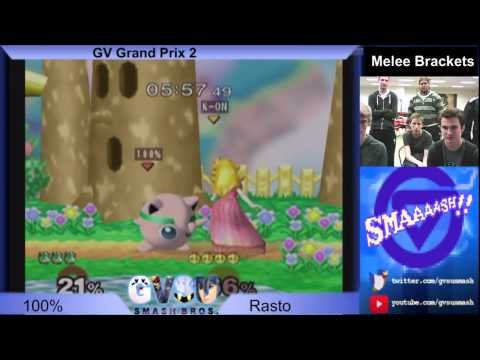 GVGP 2 - Rasto (Peach) Vs. 100% (Marth/Jigglypuff) Melee Singles Bracket