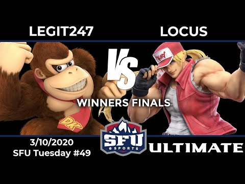 SFU Tuesday #49: Legit247 (Toon Link, DK, Meta Knight) vs Locus (Terry, Palutena) - Winners Finals