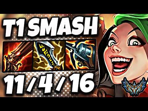 T1 Smash Jinx vs Jhin [ ADC ] Rank #7 Korea Challenger 25.7 ✅