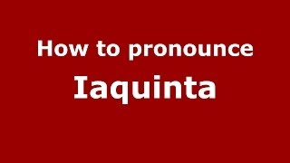 How to pronounce Iaquinta
