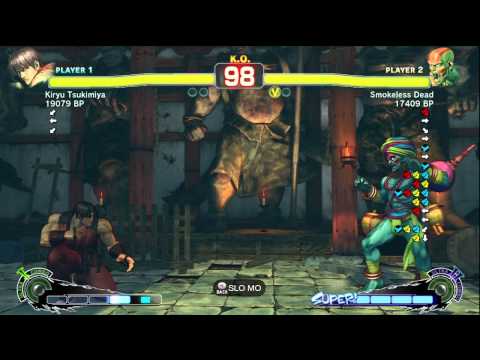 Kiryu Tsukimiya [Guy] vs Smokeless Dead [Dhalsim] SSF4 Japanese Online Ranked Matches - TRUE-HD