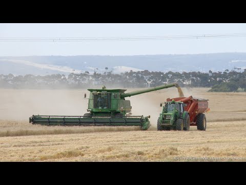 Harvesting Wheat At Gheringhap With John Deere S680 Harvester / Tractor (10/1/2021) - PoathTV