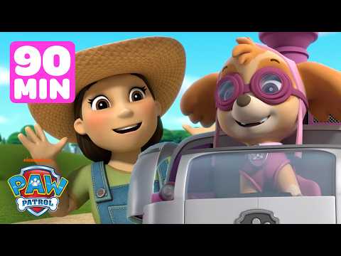 PAW Patrol Farmer Yumi's Best Moments! w/ Skye 🚜 | 90 Minute Compilation | Skye and Friends