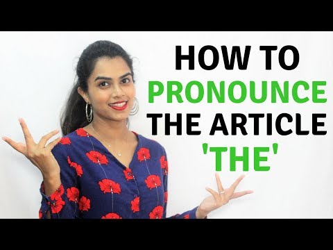 How to Pronounce the Article 'the' | Pronunciation | English Lesson