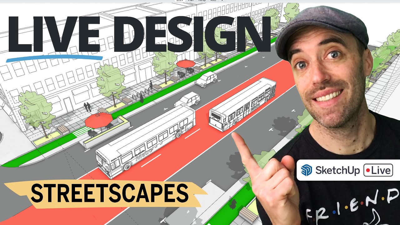 3D Modeling a Streetscape from Scratch | Urban Design SketchUp Tutorial
