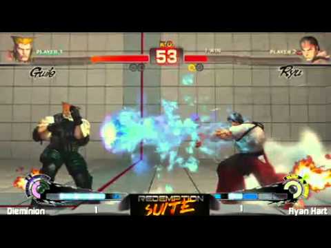 SSF4 AE: Dieminion (Guile) vs Ryan Hart (Ryu) - Redemption Suite After Evo 2011