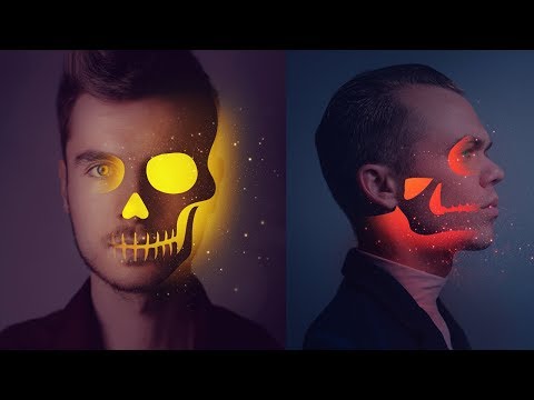 Neon Glow Effect Portrait Photoshop Tutorial