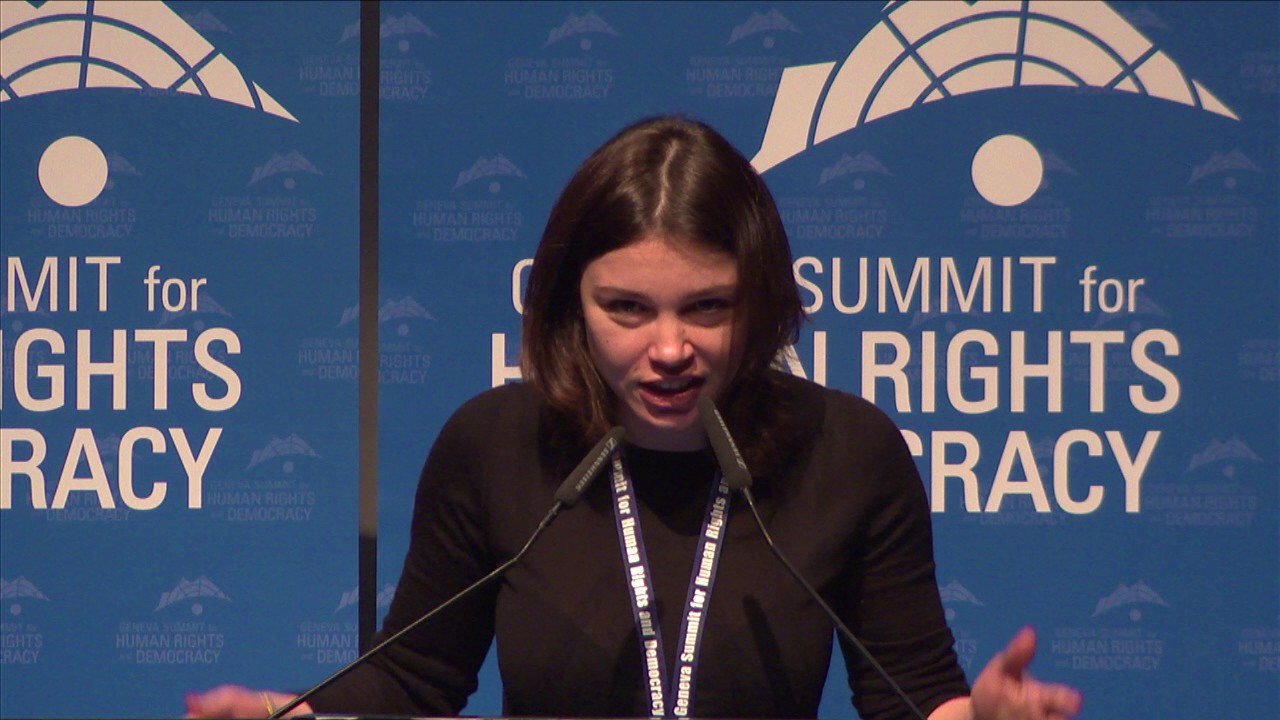 Zhanna Nemtsova at Geneva Summit 2017