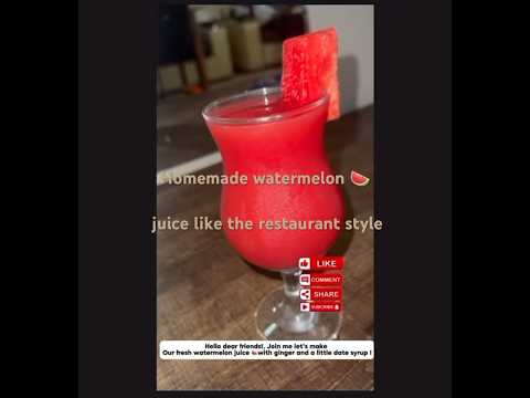 Easy homemade watermelon juice like restaurant style using blender!#juice #watermelondrink