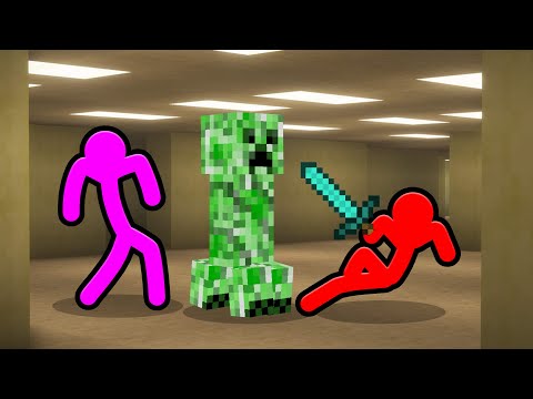 Stickman VS Minecraft: Backroom Survival - AVM Shorts Animation