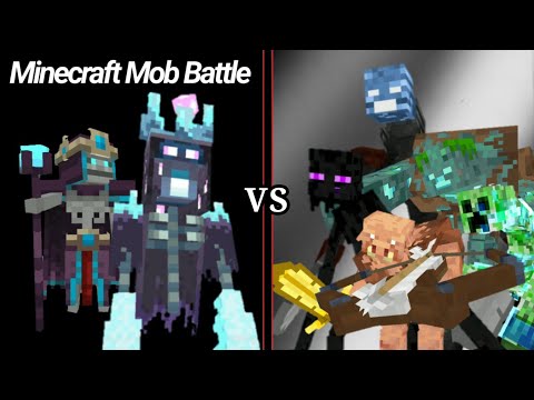 NECROMANCER and WRETCHED WRAITH vs ALL MUTANT BOSSES, Mob Battle 2 vs all - Minecraft