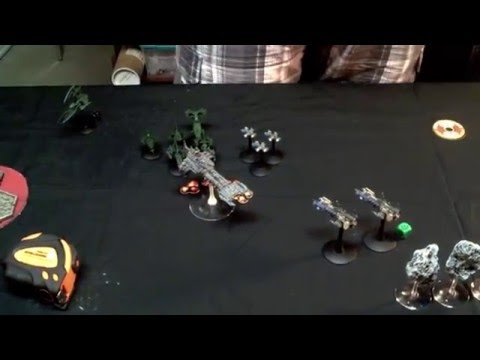 Battle Fleet Gothic - Ep 2 - Battle Report - Dark Eldar vs Space Marines