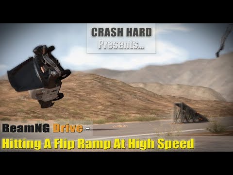 BeamNG Drive - Hitting A Flip Ramp At High Speed