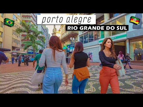 Walking in Downtown Porto Alegre — Rio Grande do Sul, Brazil 【 4K UHD 】