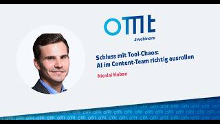 Schluss mit Tool Chaos: AI im Content Team richtig ausrollen (Nicolai Kuban)