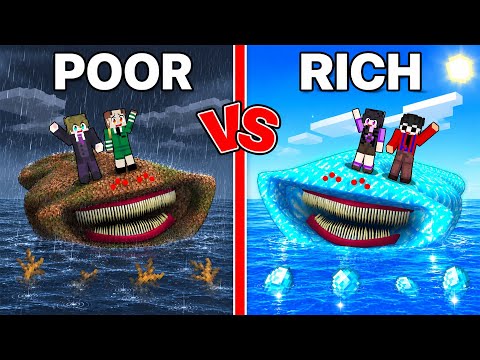 RICH vs POOR EL GRAN MAJA SURVIVAL BATTLE in Minecraft!