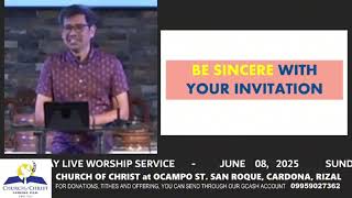 BE SINCERE WITH YOUR INVITATION