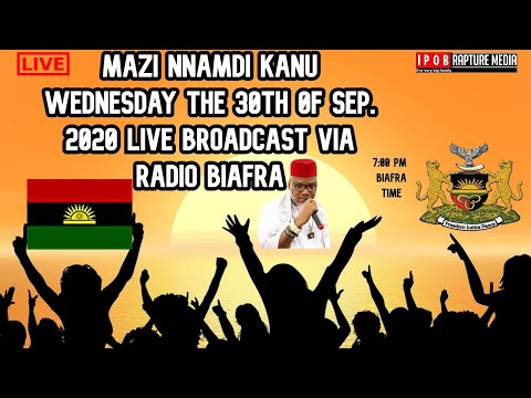 MAZI NNAMDI KANU LIVE BROADCAST & LECTURE WEDNESDAY 30TH OF SEP. 2020