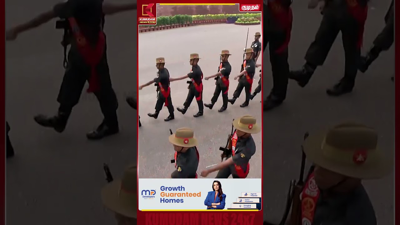 செங்கோட்டையில் வியக்கும் வகையில் வீர நடை புரிந்த முப்படை வீரர்கள் Delhi | PM Modi | Kumudam News