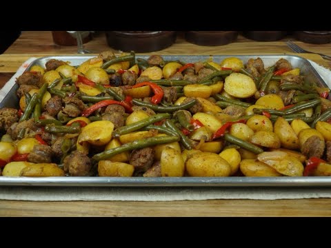 Sausage And Peppers Dinner | Sheet Pan Supper