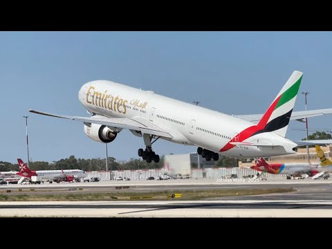 Landing and departures from the Malta International Airport.