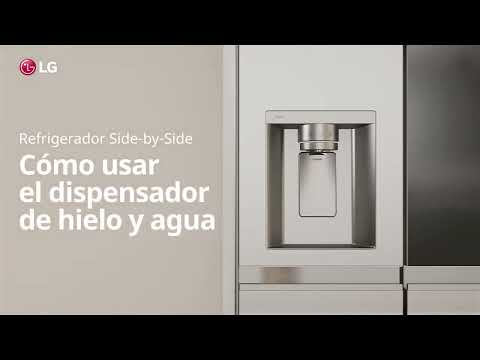 Uso del dispensador de agua y hielo - Refrigerador LG