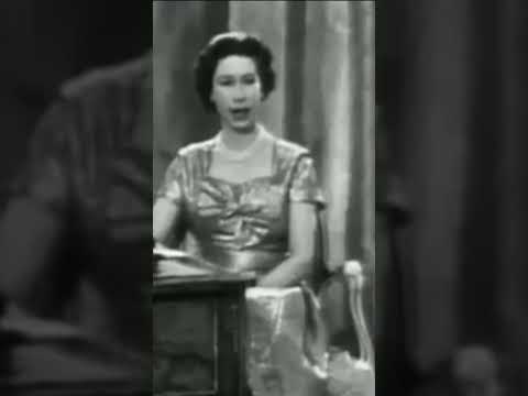 Queen Elizabeth's first-ever televised Christmas speech, broadcast live from Sandringham in 1957