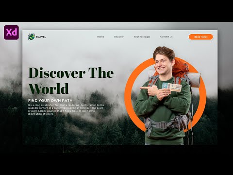 Travel Website Landing Page Design in Adobe XD - Adobe XD Tutorial for Beginners