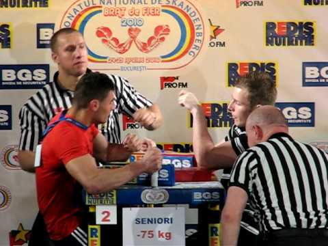Viorel Dobrin Vs. Marian Rotaru (1) - 75kg - mana stanga - CNS 2010